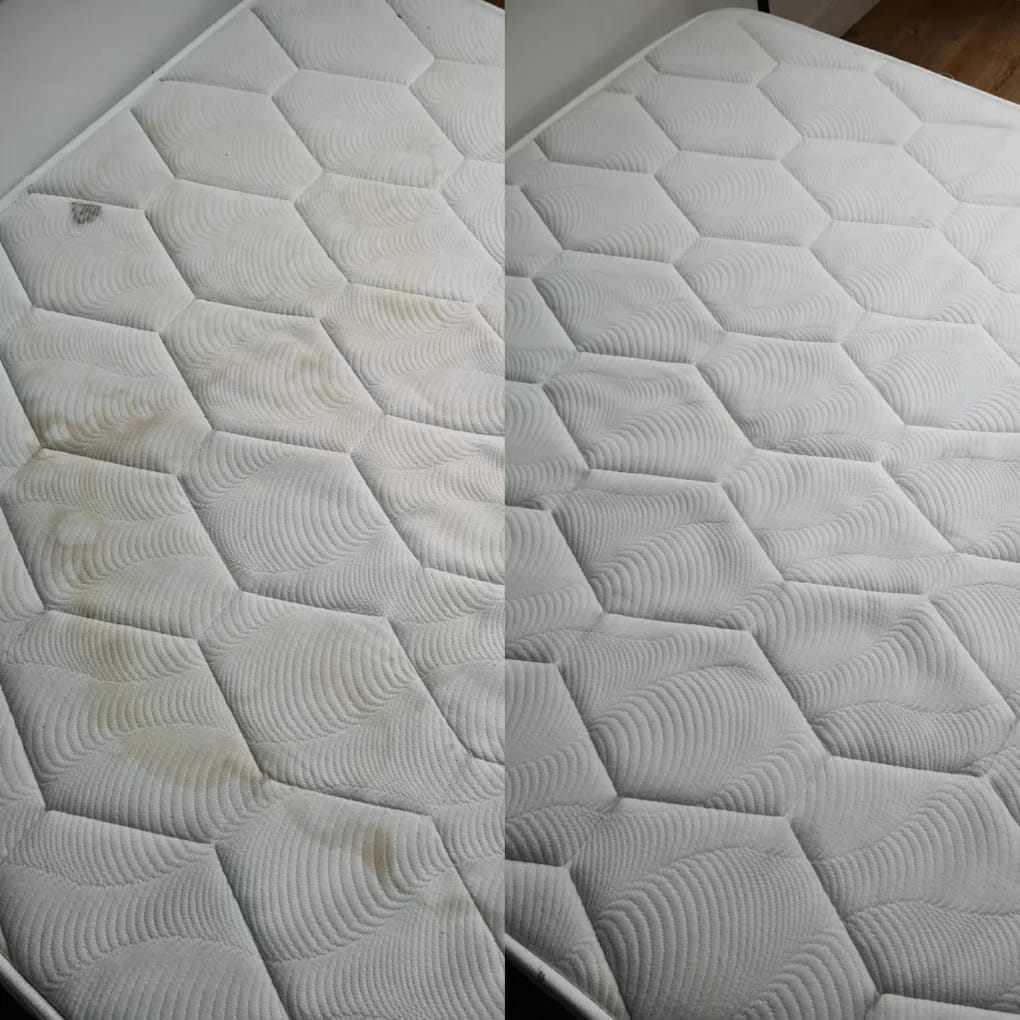 Avant/après nettoyage matelas