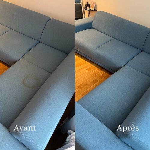 Avant/après nettoyage canapé